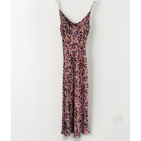 Diane Von Furstenberg Slip Dress Sz 6 100% Silk Colorful AbstractPrinted Bodycon - Picture 7 of 15